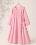 Tehzeeb Thread | Hand-Embroidered Cotton Angarakha Kurta