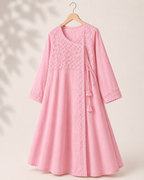 Tehzeeb Thread | Hand-Embroidered Cotton Angarakha Kurta