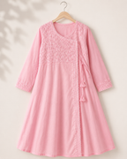 Tehzeeb Thread | Hand-Embroidered Cotton Angarakha Kurta
