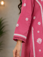 Shaam Edit| Hand-Embroidered Chanderi Kurta