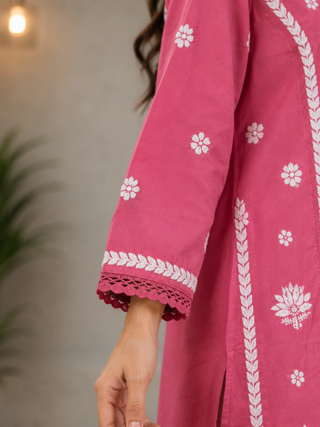 Shaam Edit| Hand-Embroidered Chanderi Kurta