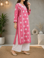 Shaam Edit| Hand-Embroidered Chanderi Kurta