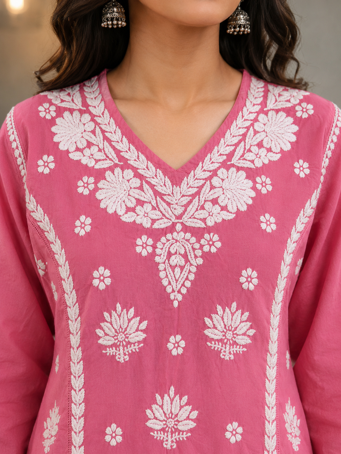 Shaam Edit| Hand-Embroidered Chanderi Kurta