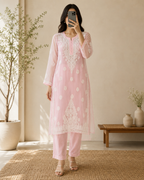 The Georgette Edit | Hand-Embroidered Kurta with Inner