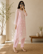 The Georgette Edit | Hand-Embroidered Kurta with Inner