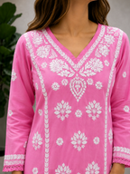 Shaam Edit | Hand-Embroidered Chanderi Kurta