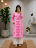Shaam Edit | Hand-Embroidered Chanderi Kurta