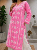 Shaam Edit | Hand-Embroidered Chanderi Kurta