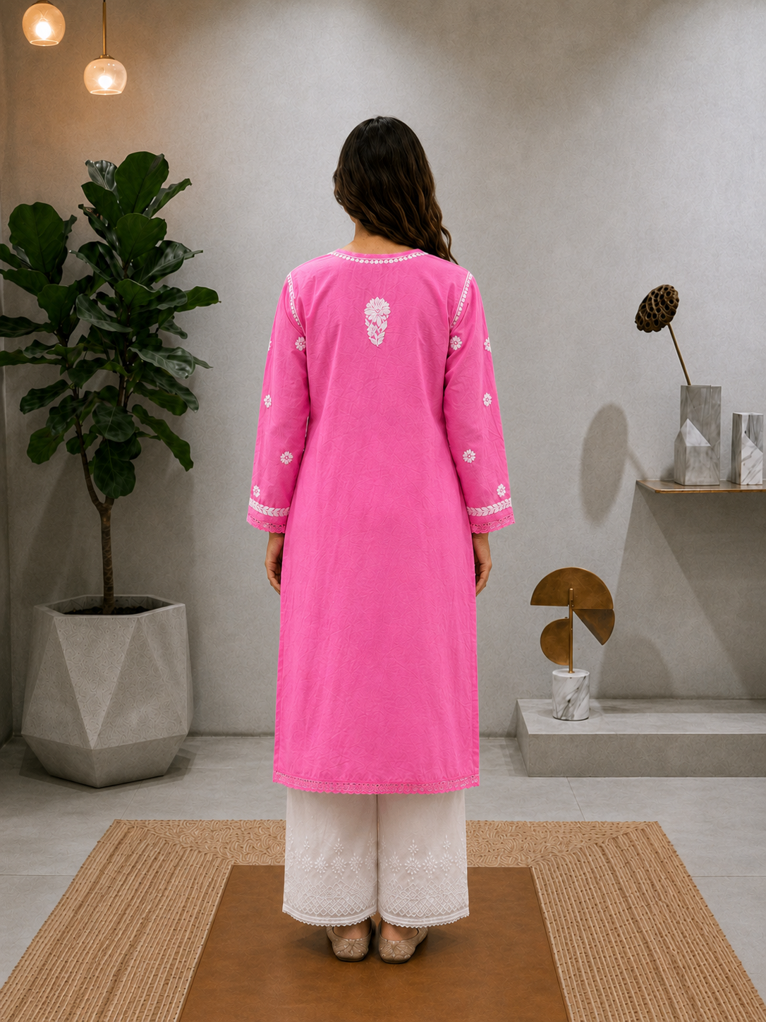 Shaam Edit | Hand-Embroidered Chanderi Kurta