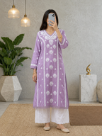 Shaam Edit | Hand-Embroidered Chanderi Kurta