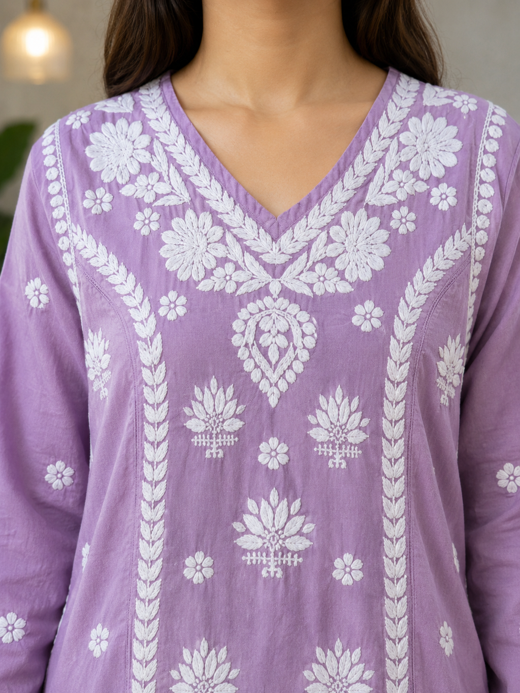 Shaam Edit | Hand-Embroidered Chanderi Kurta