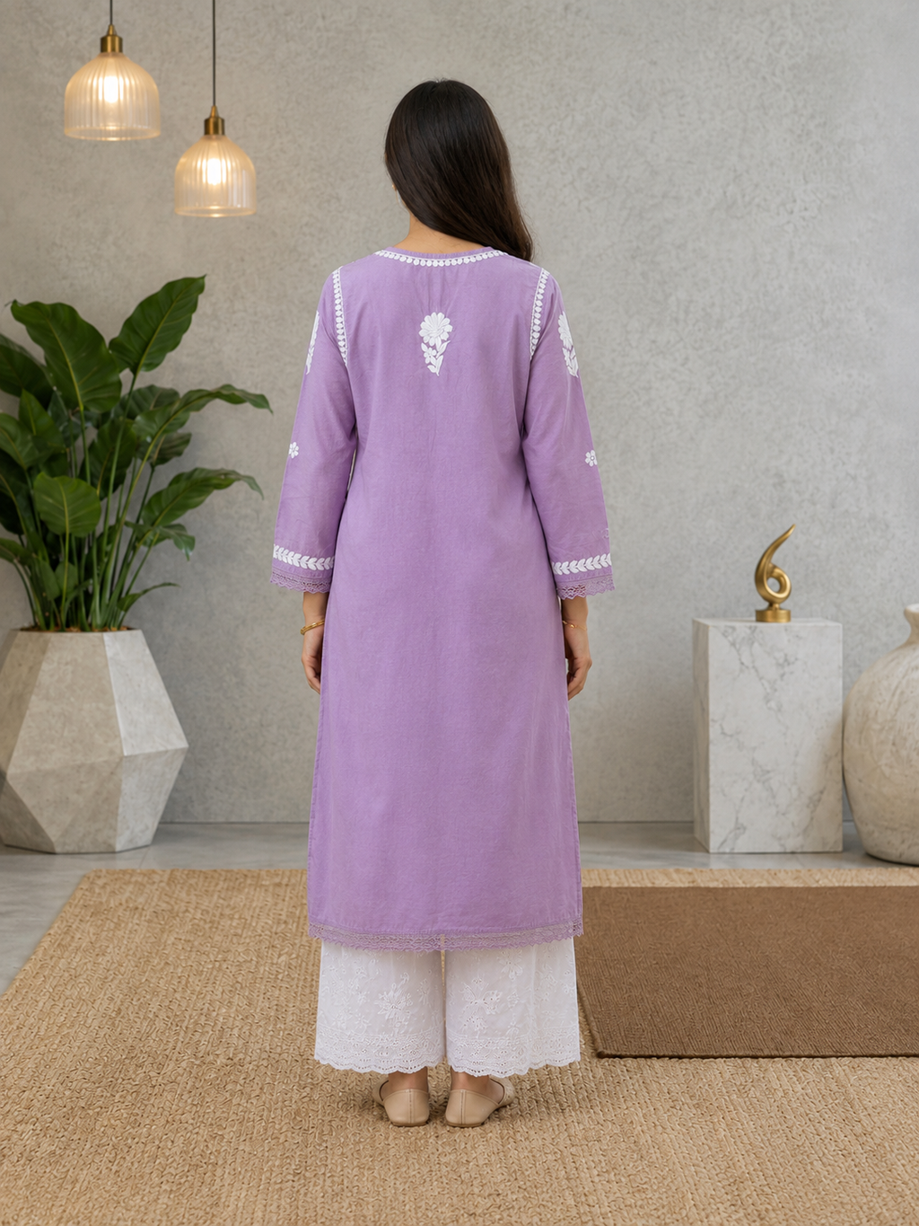 Shaam Edit | Hand-Embroidered Chanderi Kurta