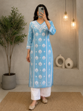 Shaam Edit | Hand-Embroidered Chanderi Kurta
