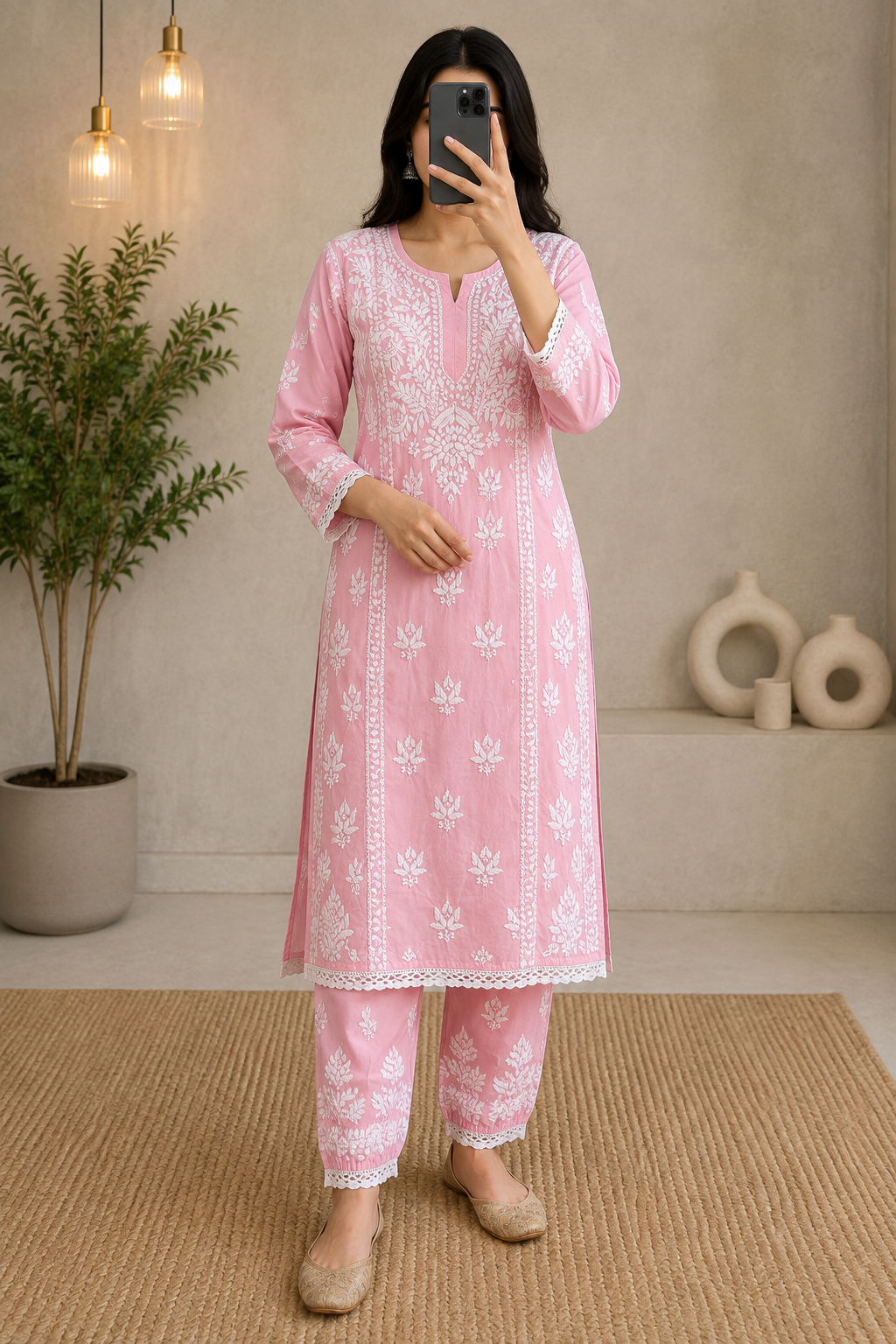 Thread Theory | Hand-Embroidered Modal Kurta Set