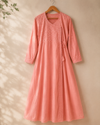 Tehzeeb Thread | Hand-Embroidered Cotton Angarakha Kurta