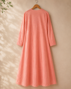 Tehzeeb Thread | Hand-Embroidered Cotton Angarakha Kurta