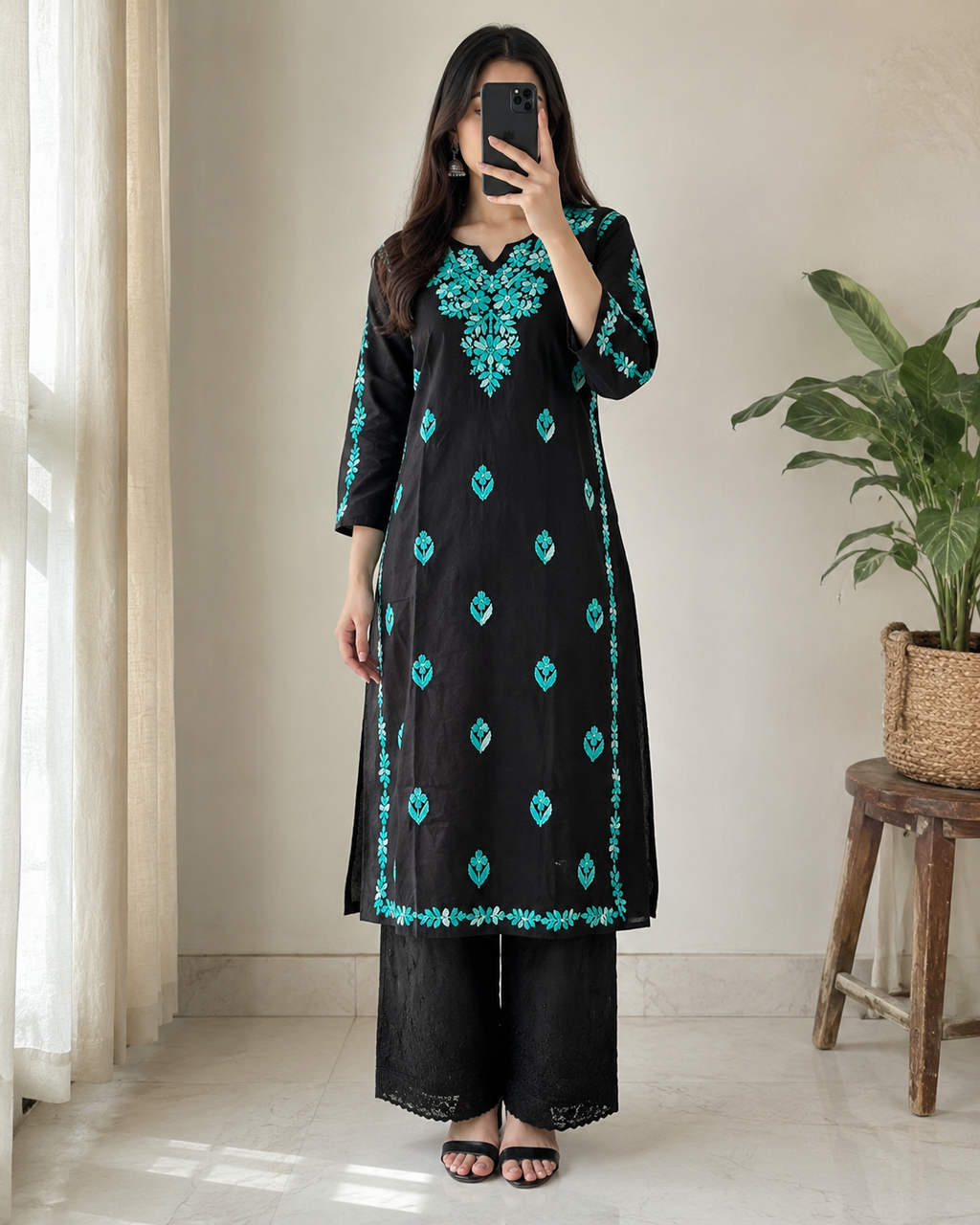 Noor Threads | Hand-Embroidered Kurta