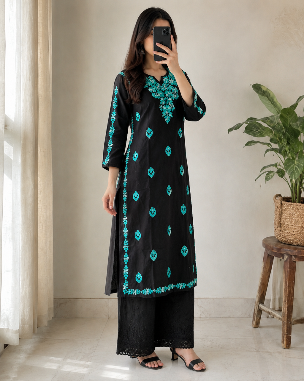 Noor Threads | Hand-Embroidered Kurta