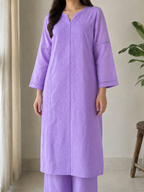 Saadgi | Hand-Embroidered Muslin Kurta