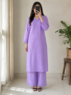 Saadgi | Hand-Embroidered Muslin Kurta