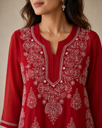 The Georgette Edit | Hand-Embroidered Kurta with Inner