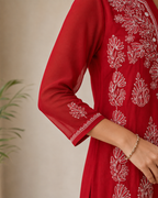 The Georgette Edit | Hand-Embroidered Kurta with Inner