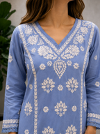 Shaam Edit | Hand-Embroidered Chanderi Kurta