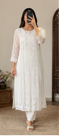 Chandni | Hand-Embroidered Anarkali Kurta