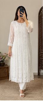 Chandni | Hand-Embroidered Anarkali Kurta