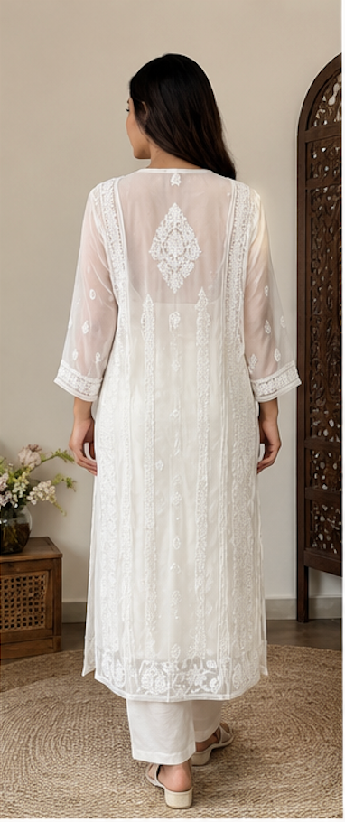 Chandni | Hand-Embroidered Anarkali Kurta