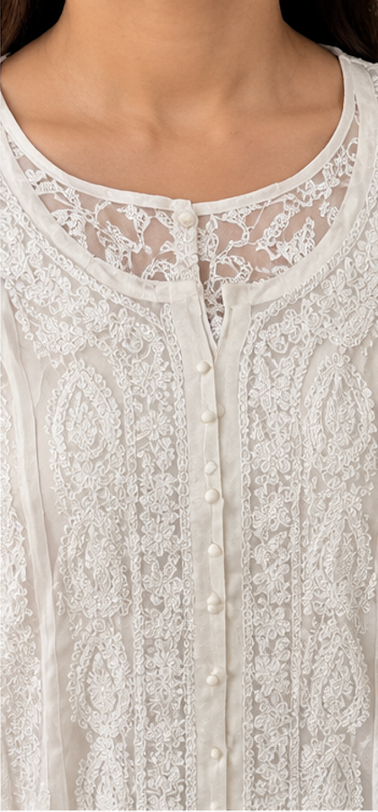 Chandni | Hand-Embroidered Anarkali Kurta