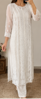 Chandni | Hand-Embroidered Anarkali Kurta