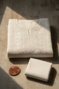 Chikankari cotton unstitched fabric set flat lay